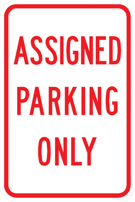 PS-5-Assigned Parking Only Sign - Municipal Supply & Sign Co.