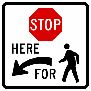 R1-5b-Stop Here for Peds Sign - Municipal Supply & Sign Co.