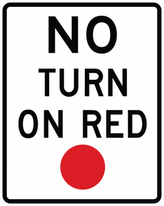 R10-11-No Turn on Red Sign - Municipal Supply & Sign Co.