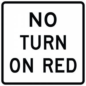 R10-11b-No Turn on Red Sign - Municipal Supply & Sign Co.