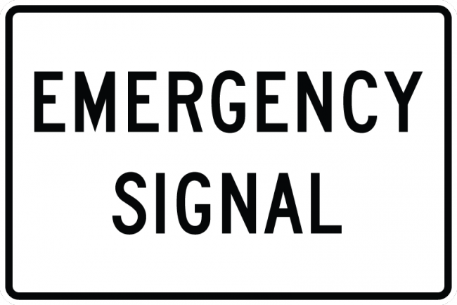 R10-13-Emergency Signal Sign - Municipal Supply & Sign Co.