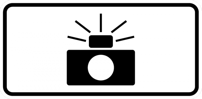 R10-19P-Photo Enforced Sign (symbol plaque) - Municipal Supply & Sign Co.