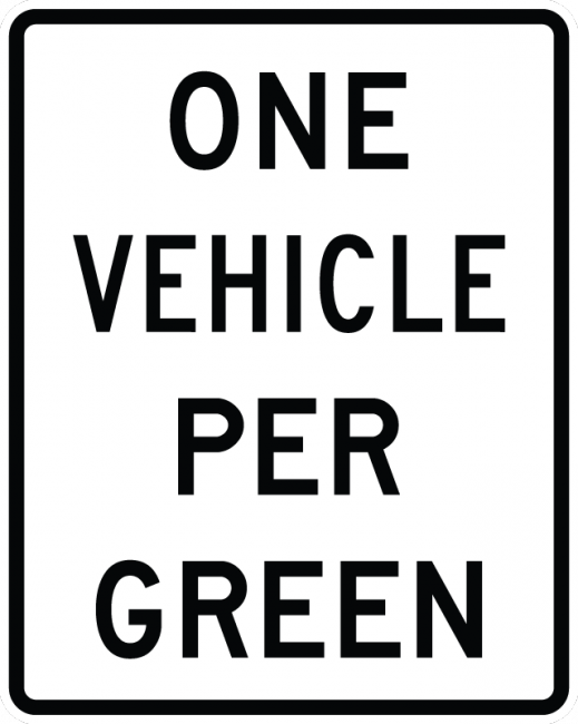 R10-28-XX Vehicles Per Green Sign - Municipal Supply & Sign Co.
