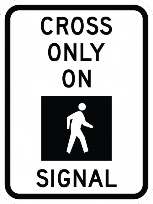 R10-2-Cross Only On Single Sign - Municipal Supply & Sign Co.