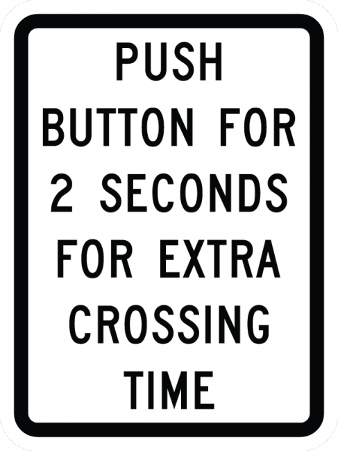R10-32P-Push Button for 2 Seconds forExtra Crossing Time Sign - Municipal Supply & Sign Co.