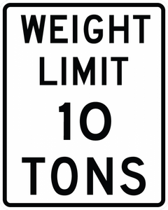 R12-1-Weight Limit XX Tons - Municipal Supply & Sign Co.