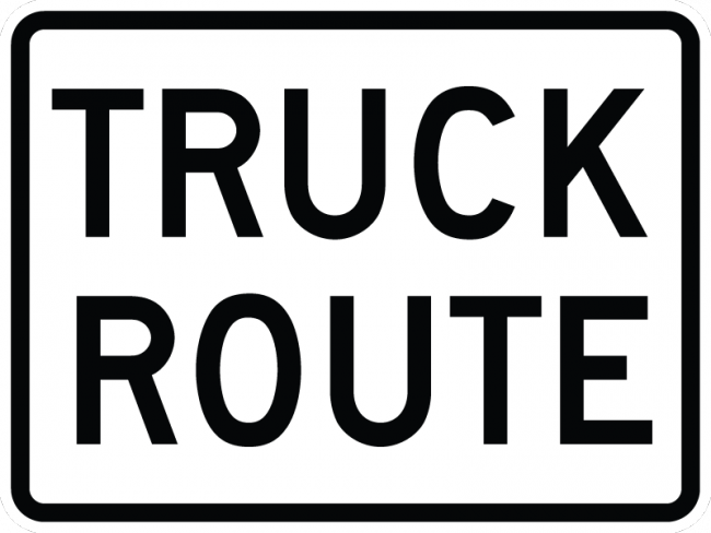 R14-1-Truck Rout Sign - Municipal Supply & Sign Co.
