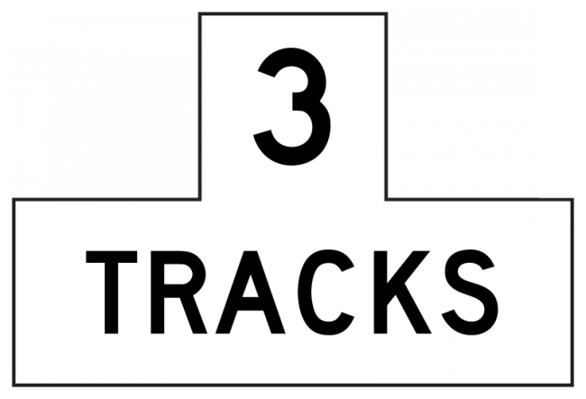 R15-2P-Number of Tracks (plaque) - Municipal Supply & Sign Co.