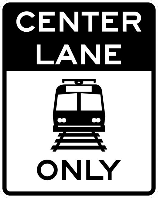 R15-4c-Light Rail Only Center Lane - Municipal Supply & Sign Co.
