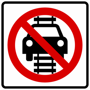 R15-6-No Motor Vehicles On Tracks Symbol - Municipal Supply & Sign Co.