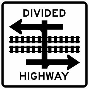 R15-7-Light Rail Divided Highway Symbol - Municipal Supply & Sign Co.