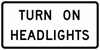 R16-8-Turn On, Check Headlights Sign - Municipal Supply & Sign Co.
