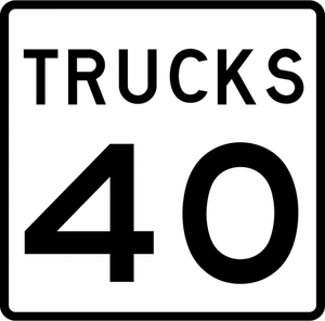 R2-2P-Truck Speed Limit Sign (plaque) - Municipal Supply & Sign Co.