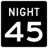 R2-3P-Night Speed Limit Sign (plaque) - Municipal Supply & Sign Co.