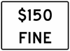 R2-6bP-$XX Fine Sign (plaque) - Municipal Supply & Sign Co.