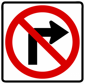 R3-1-No Right Turn Sign - Municipal Supply & Sign Co.