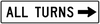 R3-25-All Turns (U Turn) with arrow Sign - Municipal Supply & Sign Co.