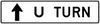 R3-26a-All Turns (U Turn) with arrow Sign - Municipal Supply & Sign Co.