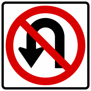 R3-4-No U-Turn Sign - Municipal Supply & Sign Co.