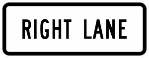 R3-5fP-Right Lane Sign (plaque) - Municipal Supply & Sign Co.