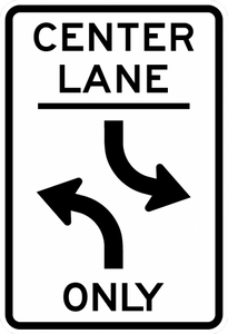 R3-9b-Two-Way Left Turn Only(post-mounted) Sign - Municipal Supply & Sign Co.