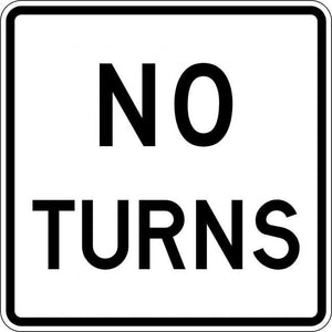 R3-3-No Turns Sign - Municipal Supply & Sign Co.