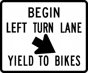 R4-4L-Begin Left Turn Lane Yield to Bikes