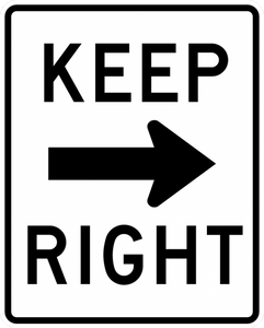 R4-7a-Keep Right Sign - Municipal Supply & Sign Co.