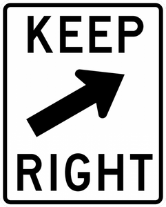 R4-7b-Keep Right Sign - Municipal Supply & Sign Co.