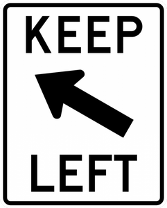 R4-8b-Keep Left Sign - Municipal Supply & Sign Co.