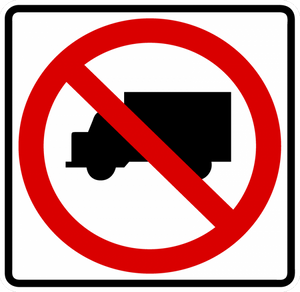 R5-2-No Trucks sign - Municipal Supply & Sign Co.