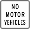R5-3-No Motor Vehicles Sign - Municipal Supply & Sign Co.