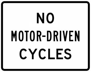 R5-8-No Motor-Driven Cycles Sign - Municipal Supply & Sign Co.