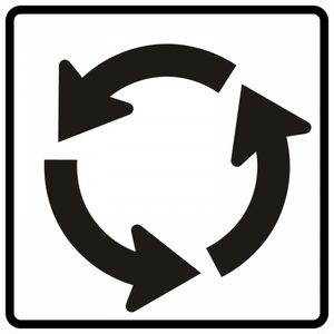 R6-5P-Roundabout Circulation Sign (plaque) - Municipal Supply & Sign Co.