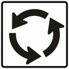 R6-5P-Roundabout Circulation Sign (plaque) - Municipal Supply & Sign Co.