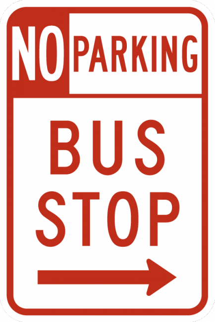 R7-107-No Parking Bus Stop Sign - Municipal Supply & Sign Co.