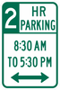R7-108-2HR Parking XXam to XXpm Sign - Municipal Supply & Sign Co.