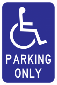 Handicap Parking Only Sign - Municipal Supply & Sign Co.