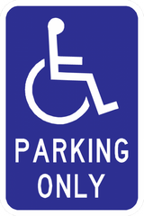 Handicap Parking Only Sign