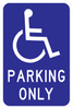 Handicap Parking Only Sign - Municipal Supply & Sign Co.
