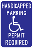 Handicap Parking Permit Required Sign - Municipal Supply & Sign Co.