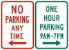 R7-200-No Parking Any Time/One Hour Parking (combined sign) - Municipal Supply & Sign Co.