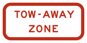 R7-201aP-Tow Away Zone Sign (plaque) - Municipal Supply & Sign Co.