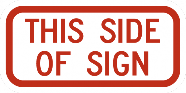 R7-202P-This Side of Sign (plaque) - Municipal Supply & Sign Co.