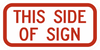 R7-202P-This Side of Sign (plaque) - Municipal Supply & Sign Co.