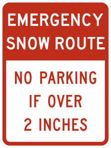 R7-203-Emergency Snow Route Sign - Municipal Supply & Sign Co.