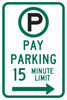 R7-21a-Pay Parking 15 Minute Limit Sign - Municipal Supply & Sign Co.