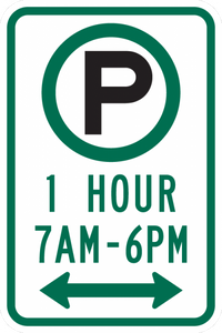 R7-23a-Parking X Hour Xam to Xpm Sign - Municipal Supply & Sign Co.