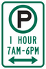 R7-23a-Parking X Hour Xam to Xpm Sign - Municipal Supply & Sign Co.