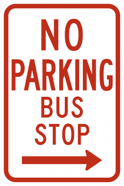 R7-7-No Parking Bus Stop Sign - Municipal Supply & Sign Co.